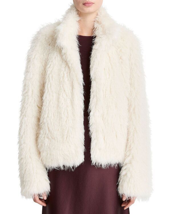 ヴィンス レディース アウター ジャケット・ブルゾン Vince Shaggy Faux Fur Jacket Light Cream クリーム