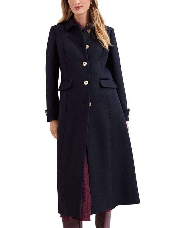 フェイズ・エイト レディース アウター コート マキシ Phaseight Aurelie Maxi Coat Navy ネイビー