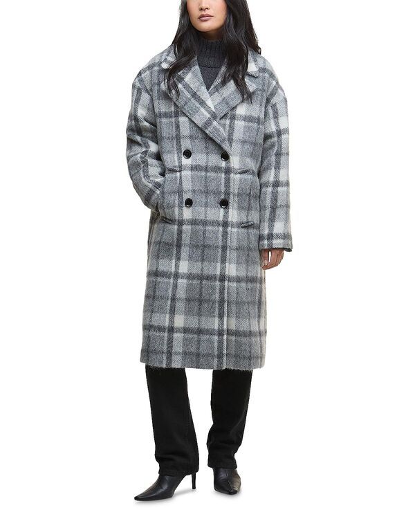 バブアー レディース アウター コート Barbour Beattie Double Breasted Coat Soft Grey CheckOnyx Tartan グレー