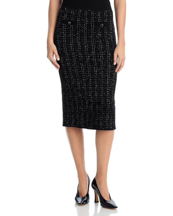 ヴェロニカ ベアード レディース ボトムスカート ツイード Veronica Beard Corbin Tweed Skirt Black ブラック