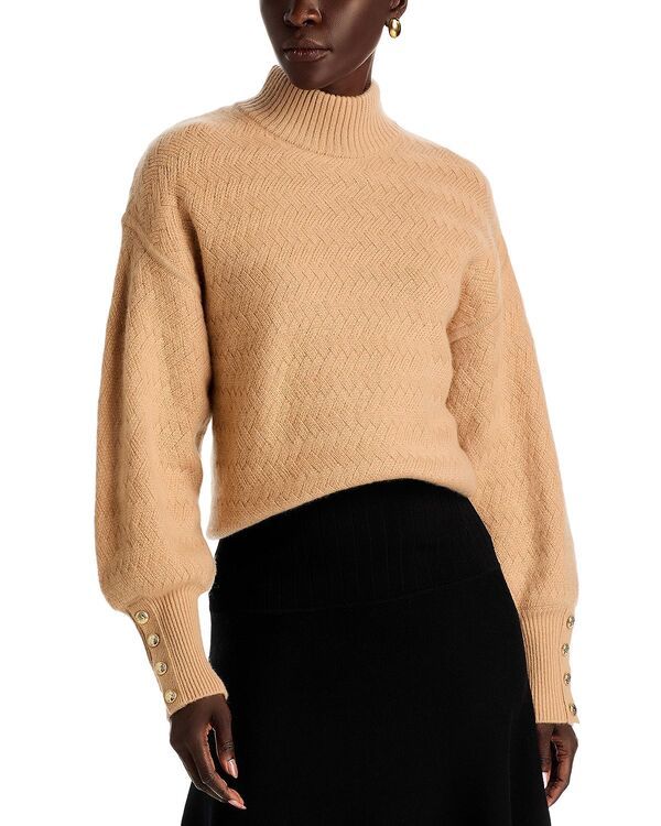 エリータハリ レディース アウター ニット・セータートルネック Elie Tahari The Trisha Cashmere Turtleneck Sweater French Beige ベージュ