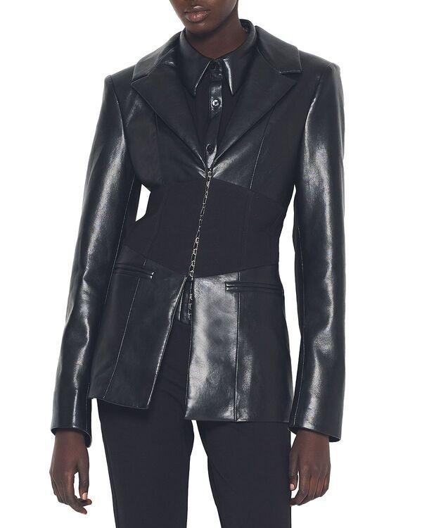 エーエスバイディーエフ レディース アウター ジャケット・ブルゾン ブレザー AS by DF Amourecycled Leather Blazer Black ブラック