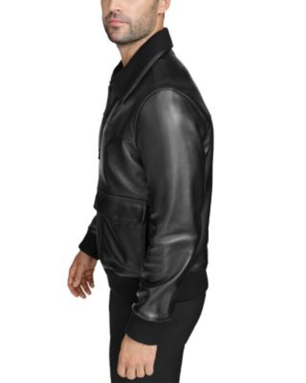 コールハーン メンズ アウター ジャケット・ブルゾン レザー Cole Haan Luxe Leather Jacket Black ブラック