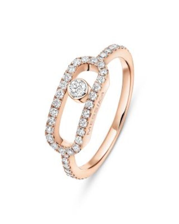 メシカ レディース アクセサリー リング Messika Diamond Move Uno Large Model Pav Ring in 18K Gold 031 tcw Pink Gold ピンク
