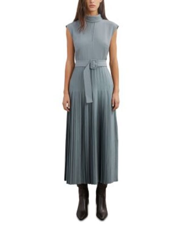 レイス レディース トップス ワンピース プリーツスカート プリーツ ミディ スカート REISS Ania Pleated Skirt Midi Dress Blue ブルー