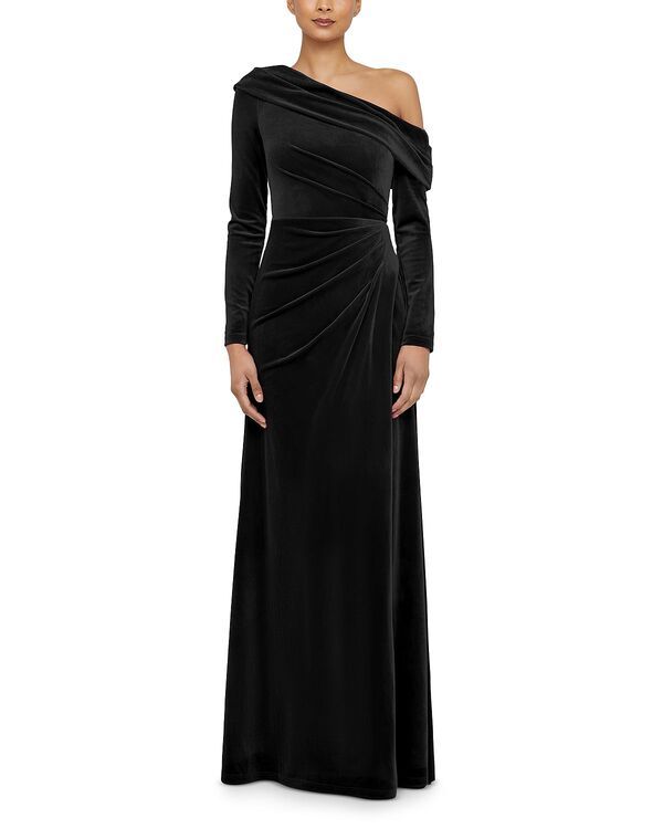 セイア レディース トップス ワンピース Theia Katniss One Shoulder Gown Black ブラック