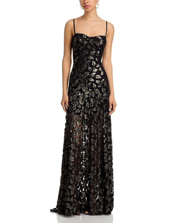 アクア レディース トップス ワンピース AQUA Burnout Gown Exclusive BlackGold ブラック