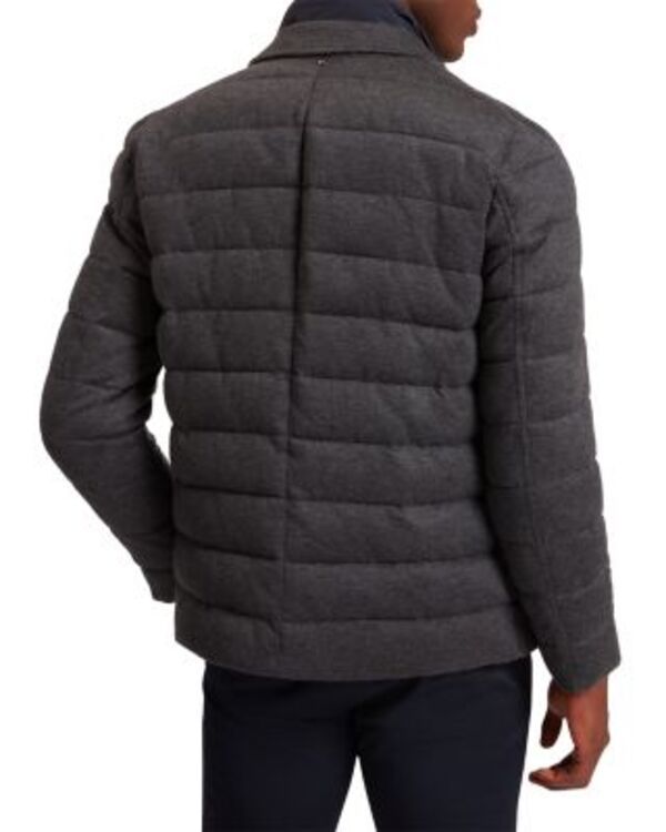 テッドベーカー メンズ アウター ジャケット・ブルゾン モックネック キルティング ブレザー ニット Ted Baker Gerome Fine Knit Quilted Blazer with Mock Neck Liner Charcoal チャコール