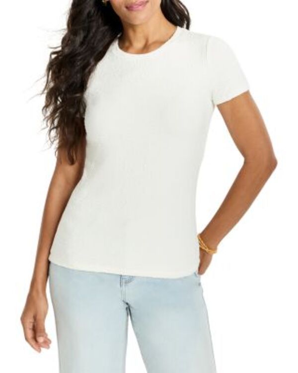 ニックプラスゾーイ レディース トップス Tシャツ NICZOE Textured Tee Paper White ホワイト