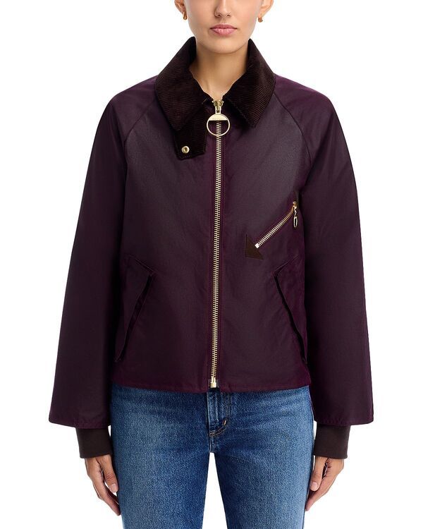 バブアー レディース アウター ジャケット・ブルゾン Barbour Arlene Waxed Jacket MerlotMuted Tartan