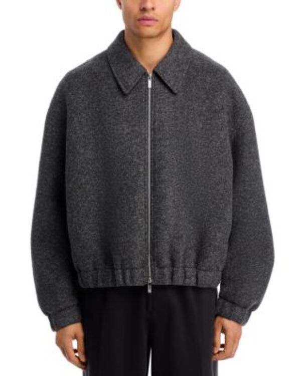 ヘルムート ラング メンズ アウター ジャケット・ブルゾン リラックスフィット Helmut Lang Shell Relaxed Fit Bomber Jacket Gray MelangeBlack ブラック