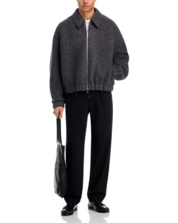 ヘルムート ラング メンズ アウター ジャケット・ブルゾン リラックスフィット Helmut Lang Shell Relaxed Fit Bomber Jacket Gray MelangeBlack ブラック