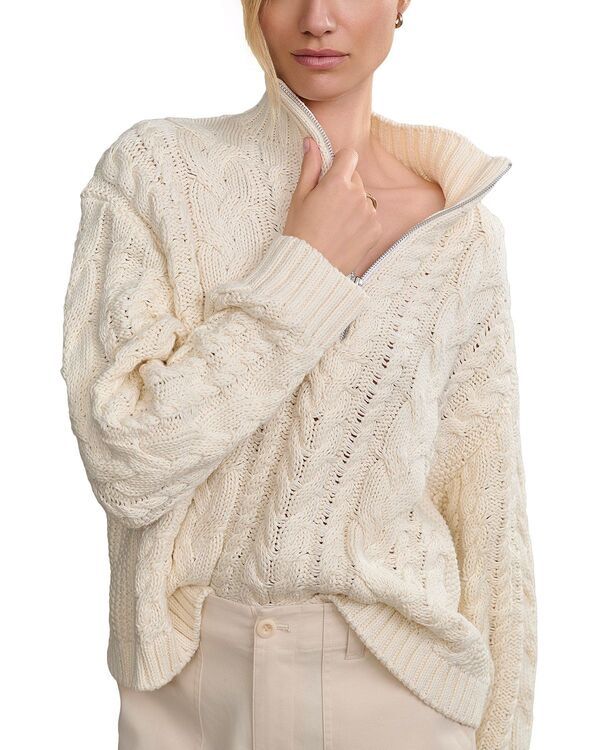 ジェニーケイン レディース アウター ニット・セーター Jenni Kayne Cable Knit Sweater Ivory アイボリー
