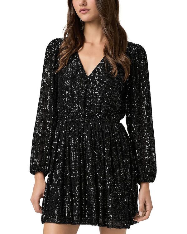 ペイジ レディース トップス ワンピースパンコール PAIGE Gianetta Sequin Dress Black ブラック