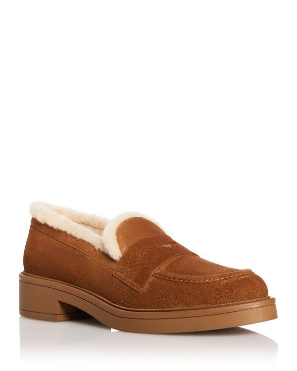 スチュアート ワイツマン レディース シューズ スリッポン・ローファー Stuart Weitzman Womens Celia Lite Shearling Lined Loafers Doe