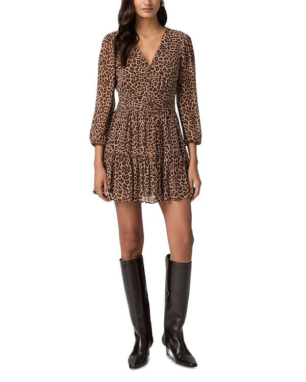 ペイジ レディース トップス ワンピース ギャザー ミニ PAIGE Nicolo Ruched Waist Mini Dress Natural Multi マルチカラー