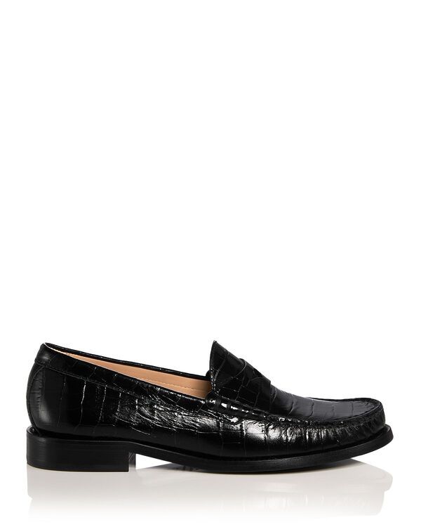 スチュアート ワイツマン レディース シューズ スリッポン・ローファー Stuart Weitzman Womens Lottiembossed Loafers Black ブラック