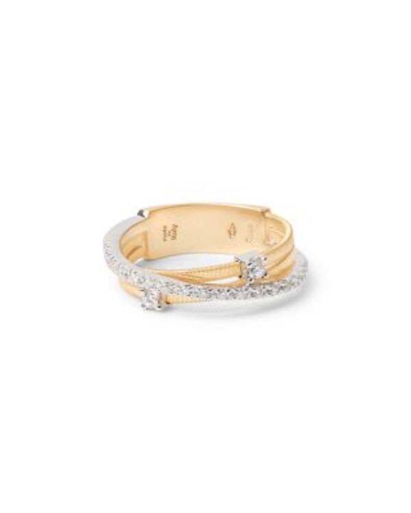 マルコ ビチェゴ レディース アクセサリー リング Marco Bicego 18K White Yellow Gold Goa Diamond Three Strand Ring WhiteGold ホワイト