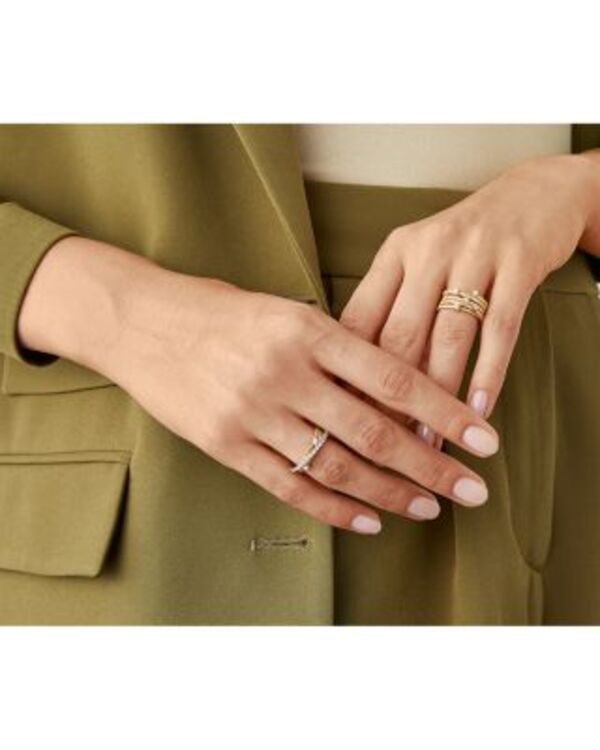 マルコ ビチェゴ レディース アクセサリー リング Marco Bicego 18K White Yellow Gold Goa Diamond Three Strand Ring WhiteGold ホワイト