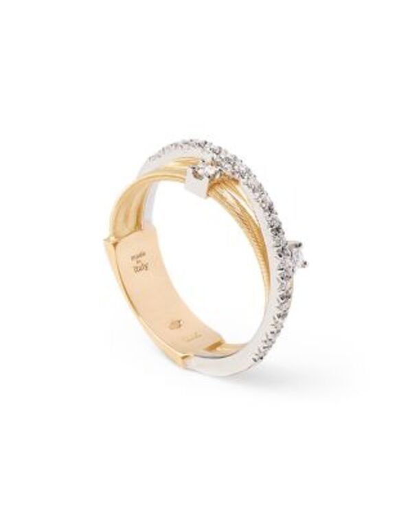マルコ ビチェゴ レディース アクセサリー リング Marco Bicego 18K White Yellow Gold Goa Diamond Three Strand Ring WhiteGold ホワイト