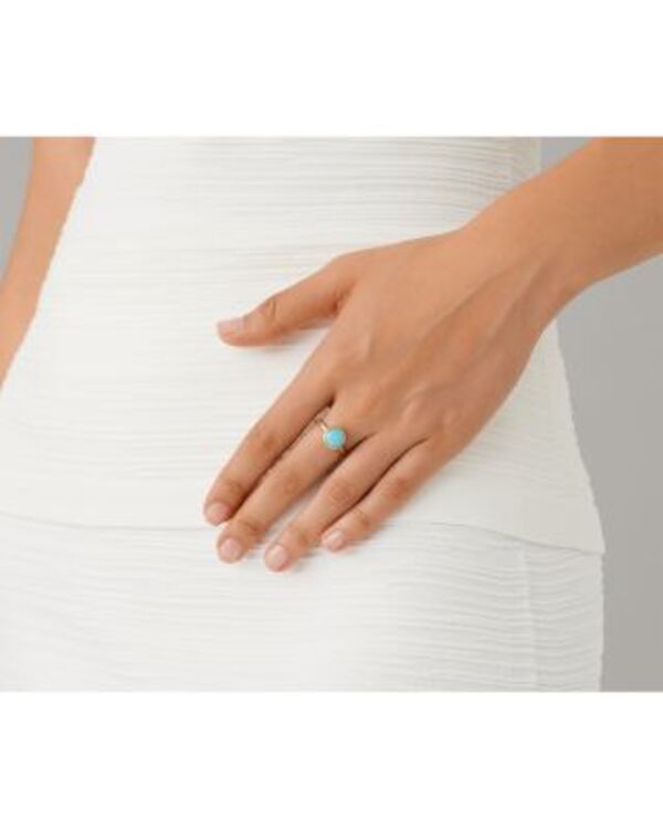 マルコ ビチェゴ レディース アクセサリー リング Marco Bicego 18K Yellow Gold Jaipur Color Small Turquoise Bezel Ringold ゴールド