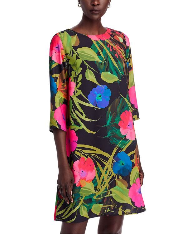 キャロライン ローズ レディース トップス ワンピース Caroline Roseasy Shift Dress MultiBlack ブラック