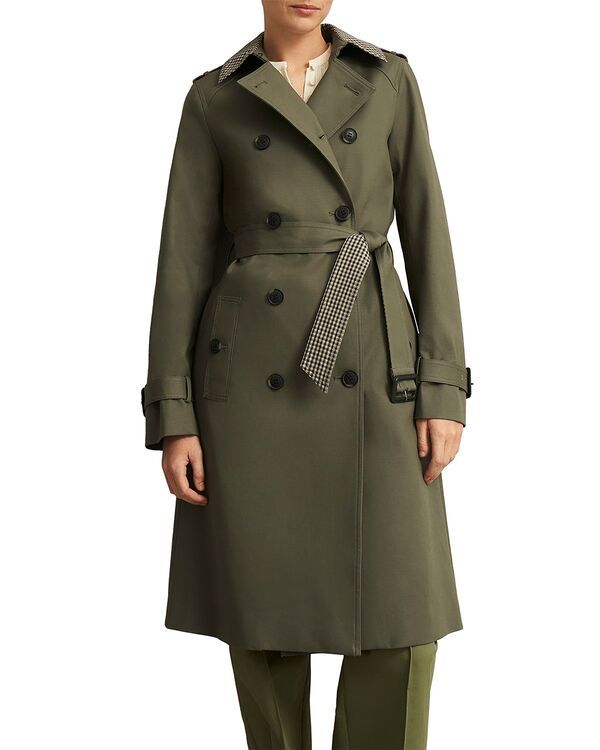 ホッブスロンドン レディース アウター コート HOBBS LONDON Etty Trench Coat Olive Green グリーン