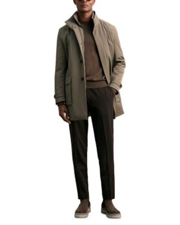 レイス メンズ アウター コート REISS Hybrid Overcoat with Removable Interior Mushroom Brown ブラウン