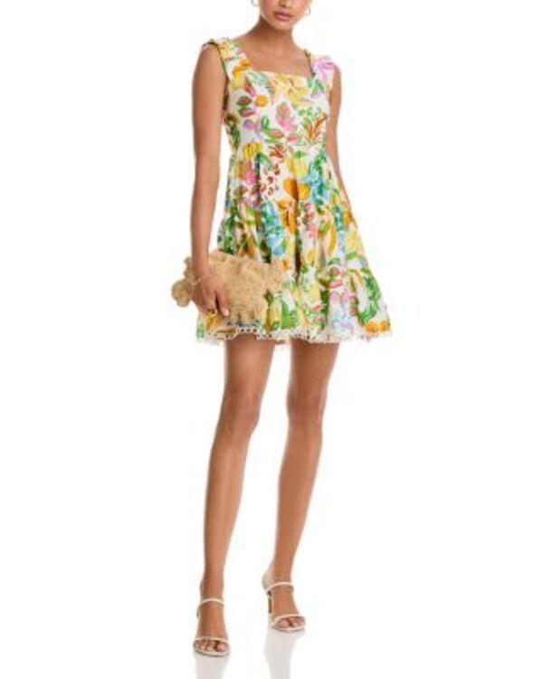 アクア レディース トップス ワンピース ミニ AQUA Tropical Mini Dress Exclusive Ivory Multi アイボリー