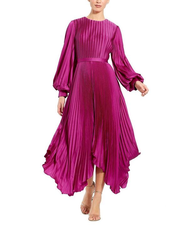 マックダガル レディース トップス ワンピース プリーツ Mac Duggalong Sleeve Pleated Handkerchief Dress Fuchsia フューシャ