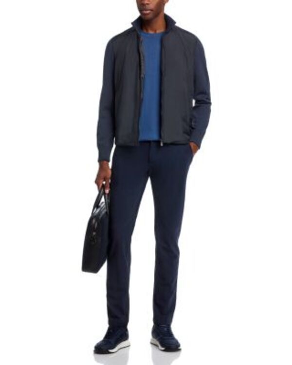 セイブ ザ ダック メンズ アウター ジャケット・ブルゾン レギュラーフィット Save The Duck Rogy Regular Fit Color Block Fabric Jacket Blue Black ブラック