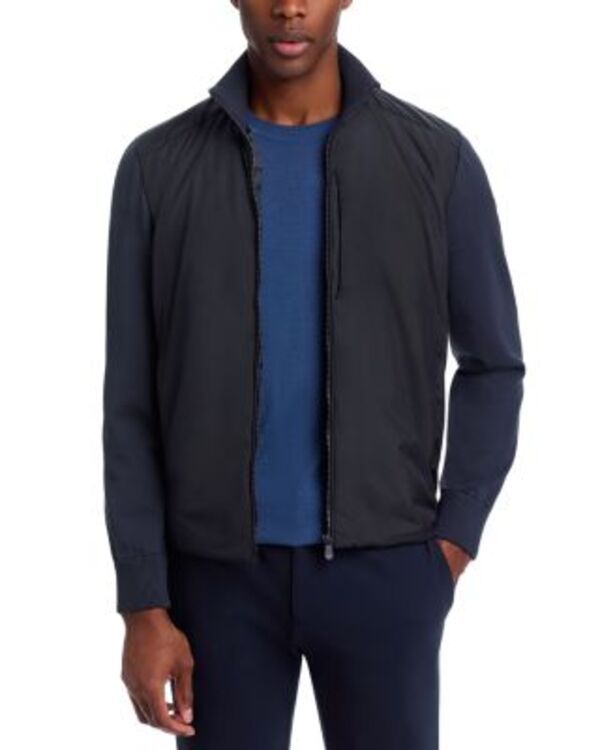 セイブ ザ ダック メンズ アウター ジャケット・ブルゾン レギュラーフィット Save The Duck Rogy Regular Fit Color Block Fabric Jacket Blue Black ブラック