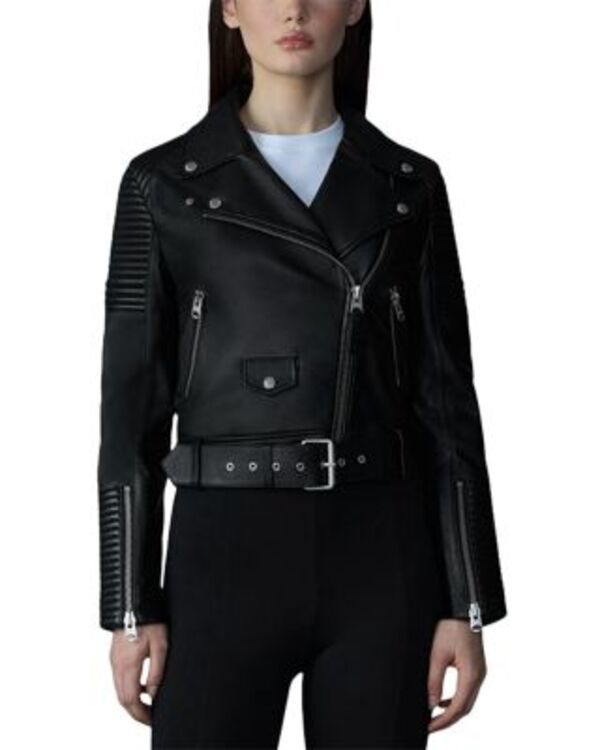 マッカージュ レディース アウター ジャケット・ブルゾン レザー Mackage Masina Leather Jacket Black ブラック