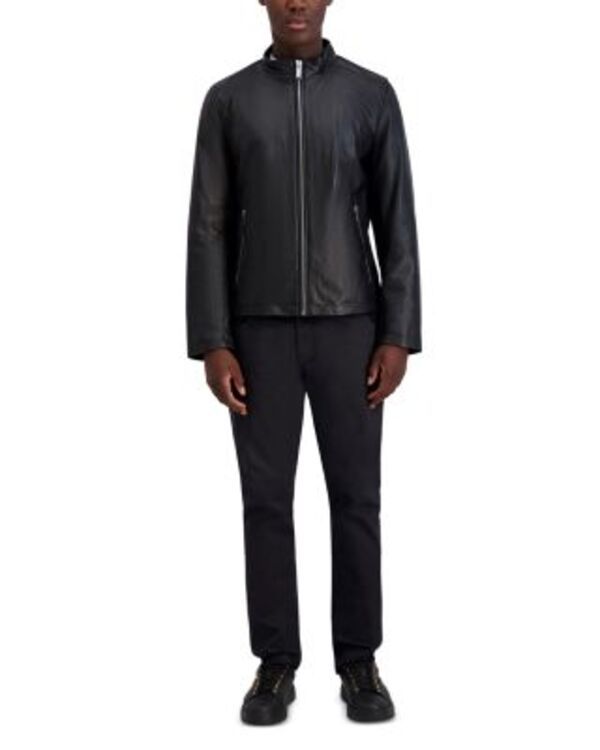 カール ラガーフェルド メンズ アウター ジャケット・ブルゾン レザー KARLAGERFELD PARIS Leather Jacket Black ブラック