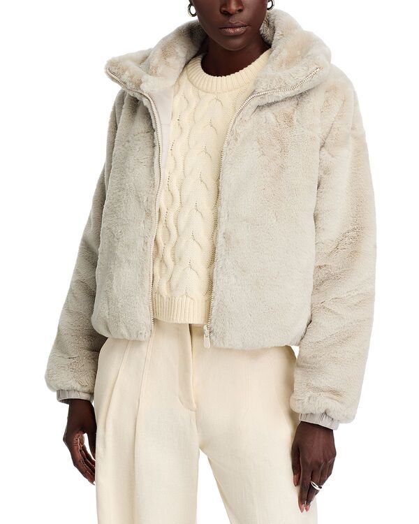セイブ ザ ダック レディース アウター ジャケット・ブルゾン Save The Duck Jeon Reversible Faux Fur Jacket Rainy Beige ベージュ