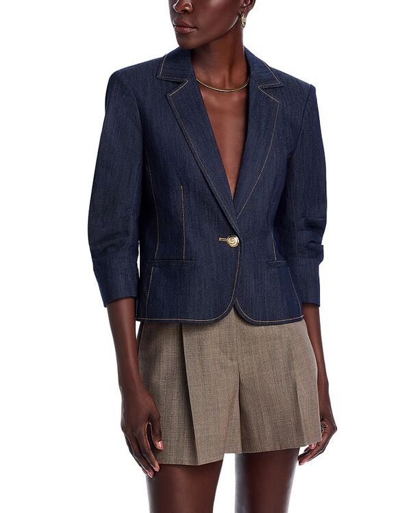 サンク ア セプト レディース アウター ジャケット・ブルゾン デニム ブレザー Cinq a Sept Petit Khloe Denim Blazer Indigo インディゴ