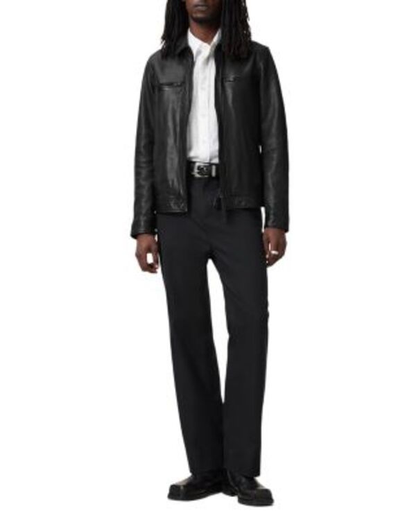 オールセインツ メンズ アウター ジャケット・ブルゾン レザー ALLSAINTS Luck Leather Jacket Black ブラック オールセインツ メンズ アウター ジャケット・ブルゾン レザー ALLSAINTS Luck Leather Jacket Black ブラック