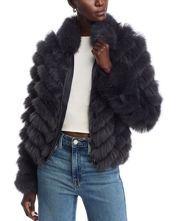 ラブトークン レディース アウター ジャケット・ブルゾン Love Token Reversible Faux Fur Jacket Charcoal チャコール