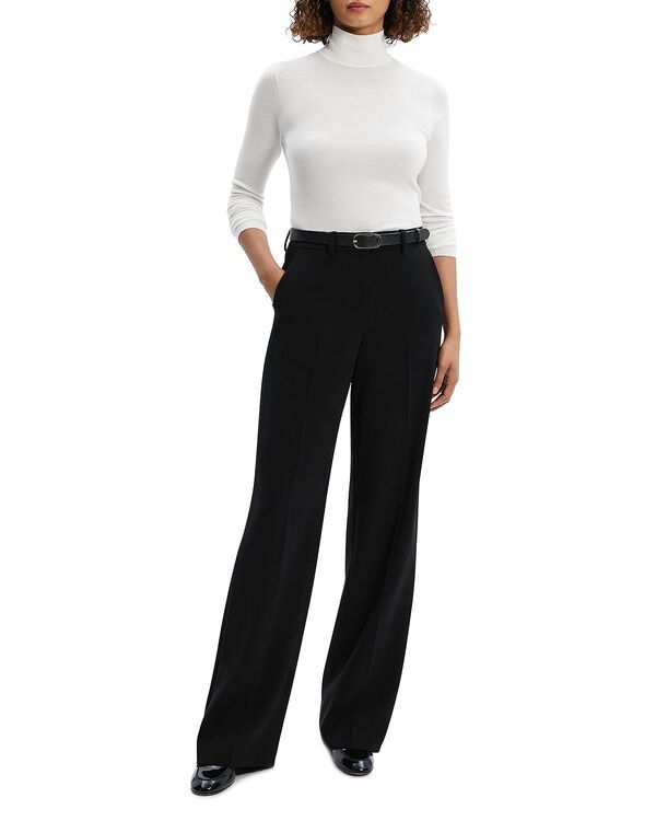 セオリー レディース ボトムス カジュアルパンツ クレープ Theory Admiral Crepe Relaxed Straight Pants Black ブラック セオリー レディース ボトムス カジュアルパンツ クレープ Theory Admiral Crepe Relaxed Straight Pants Black ブラック