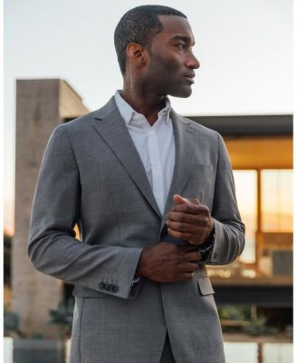 ミズンメイン メンズ アウター ジャケット・ブルゾン MizzenMain Fresco Suit Jacket Navy Solid Medium Grey グレー