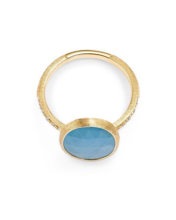マルコ ビチェゴ レディース アクセサリー リング Marco Bicego 18K Yellow Gold Siviglia Aquamarine Diamond Statement Ring BlueGold ブルー
