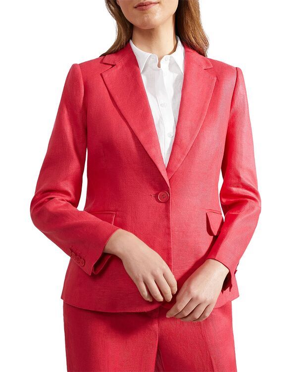 ホッブスロンドン レディース アウター ジャケット・ブルゾン リネン HOBBS LONDON Mirabelinen Single Breasted Jacket Raspberry