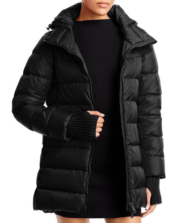 ヘルノ レディース アウター コート A ライン Herno Hooded ALine Puffer Coat Black ブラック