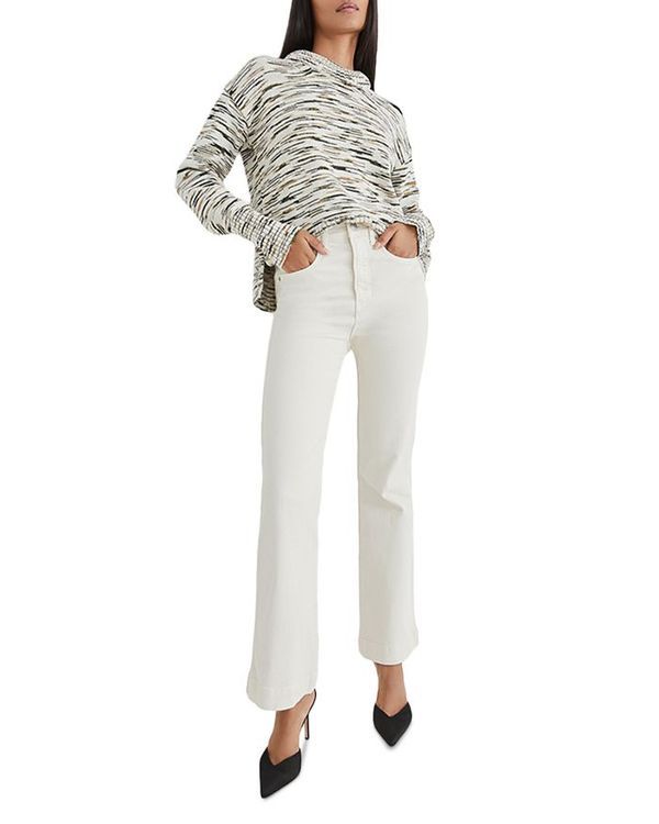 ヴェロニカ ベアード レディース ボトムス デニムパンツ アンクル ジーンズ Veronica Beard Carson High Rise Ankle Flare Jeans in Ecru Ecru エクリュ