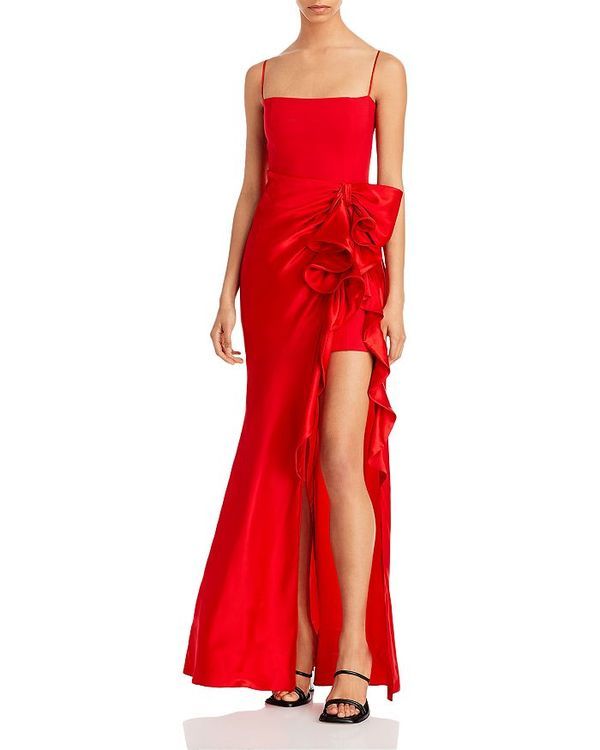 サンク ア セプト レディース トップス ワンピース フリル Cinq a Sept Drina Ruffle Gown Pimento Red レッド