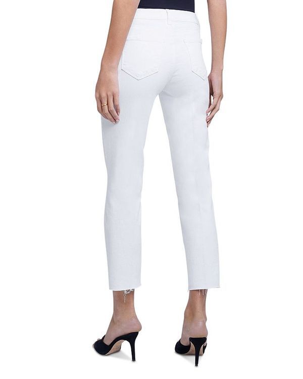 ラジャンス レディース ボトムス デニムパンツ クロップド ジーンズ LAGENCE Sada High Rise Cropped Straight Jeans in Dusty Blanc ピンク
