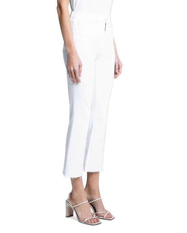 ラジャンス レディース ボトムス デニムパンツ ジーンズ LAGENCE Kendra High Rise Crop Flare Jeans in Blanc Blanc