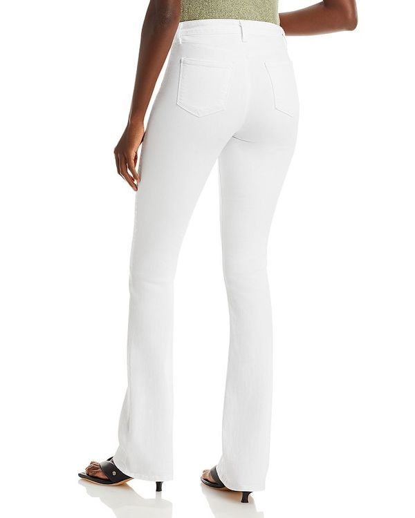 ラジャンス レディース ボトムス デニムパンツ ブーツカット コットン ブーツ ジーンズ LAGENCE Selma Cotton Stretch High Rise Bootcut Jeans in Blanc Blanc