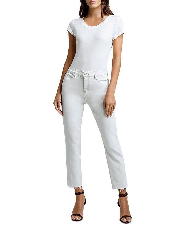 ラジャンス レディース ボトムス デニムパンツ ジーンズ LAGENCE Sada High Rise Crop Slim Jeans in Macadamia Macadamia