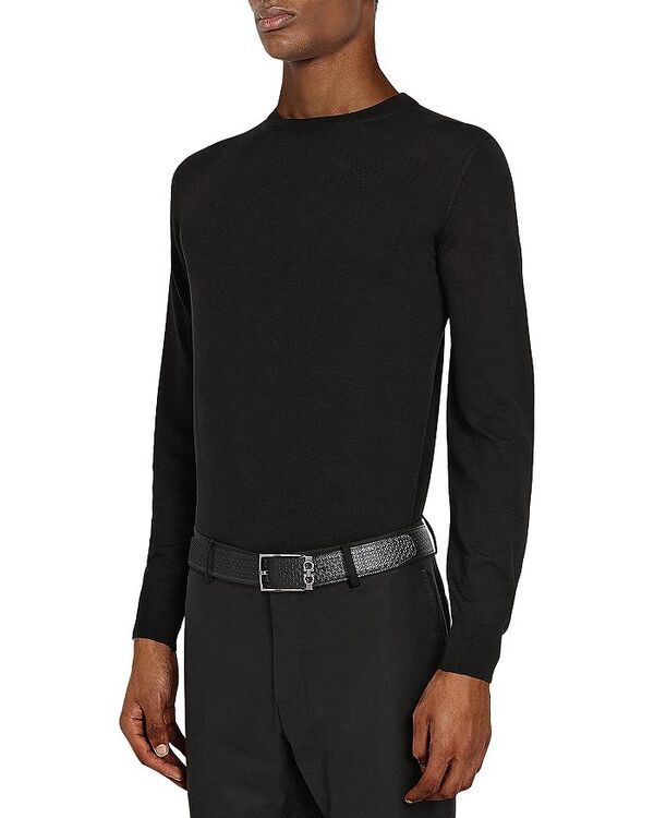 フェラガモ メンズ アクセサリー ベルト レザー Ferragamo Salvatore Mens Gancini Embossed Reversible Leather Belt Nero